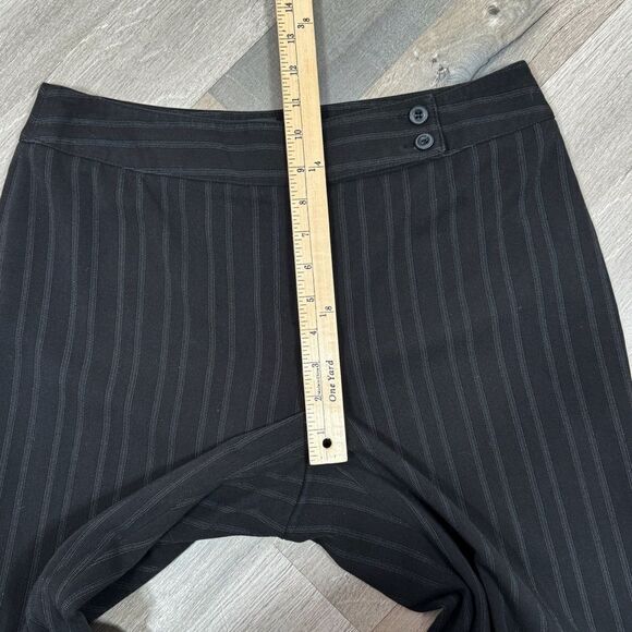 Style & Co Petite Pinstripe Straight Leg Dress Pants Black Grey 10P Mid Rise Y2K - Picture 9 of 11